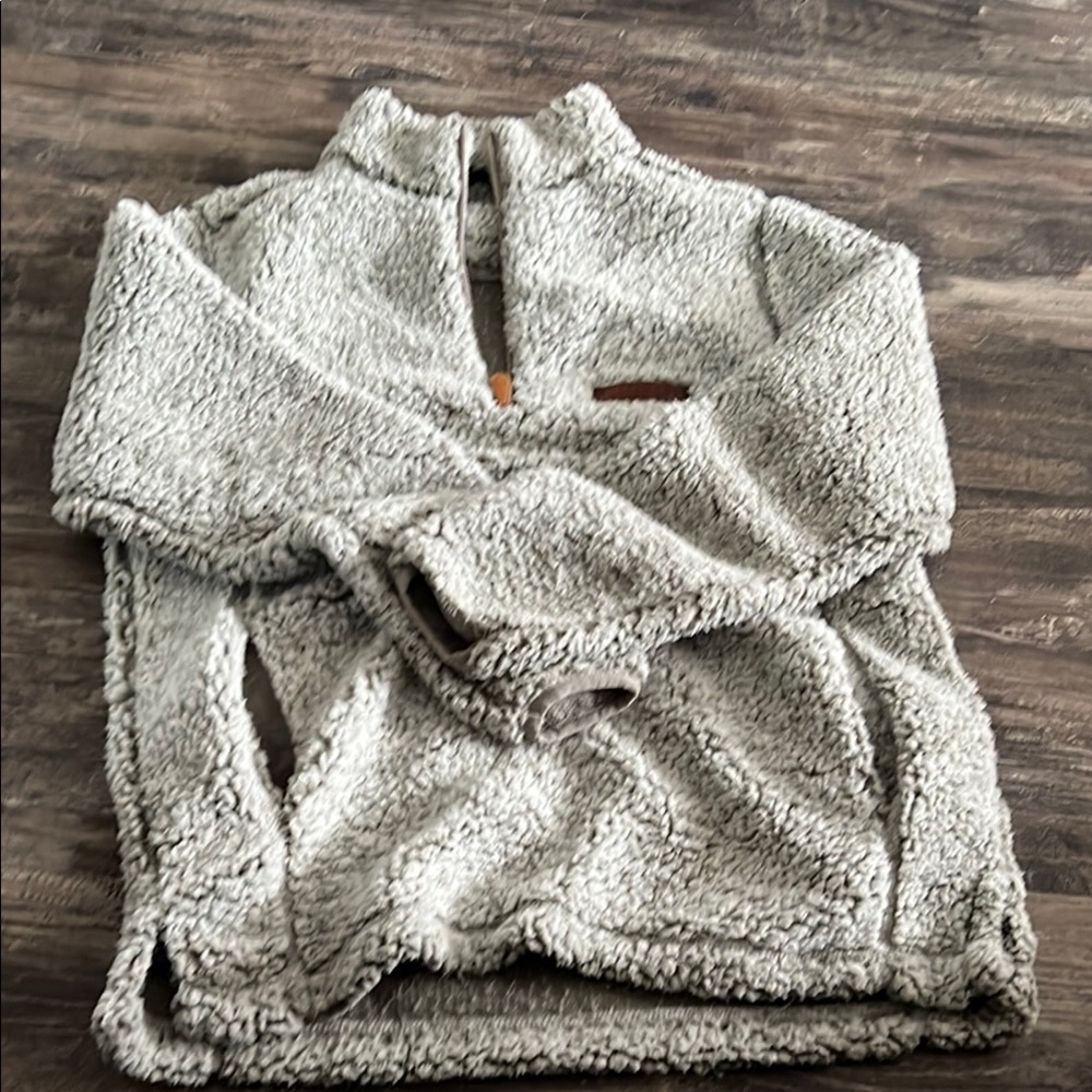 Men's Gray Sherpa Fleece Jacket